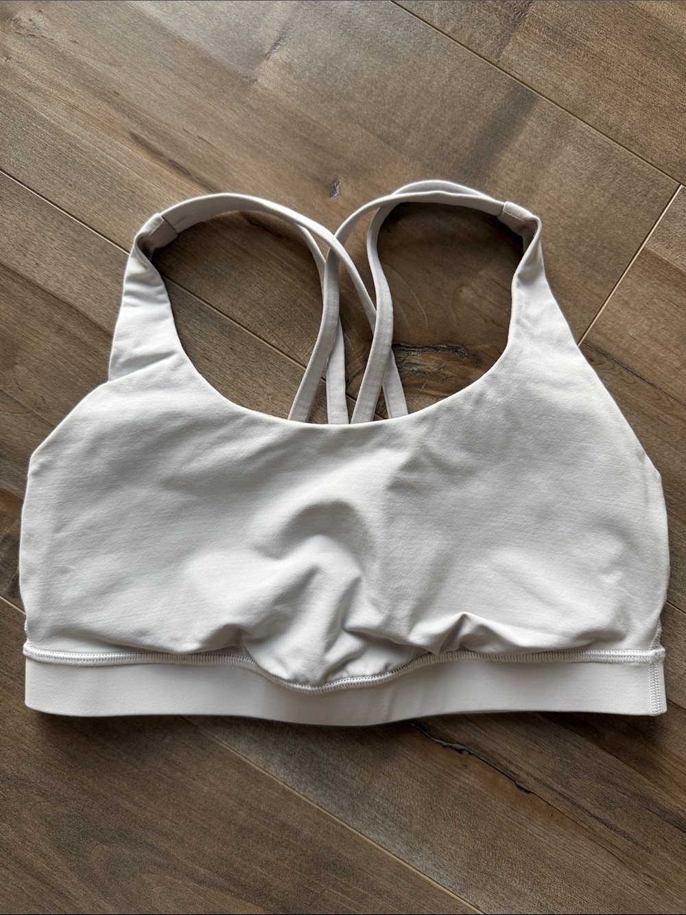 lululemon athletica Light Cream Strappy Crossback Sports Bra